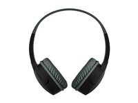 Belkin SoundForm Mini - Hörlurar med mikrofon - på örat - Bluetooth - trådlös, kabelansluten - 3,5 mm kontakt - svart AUD002BTBKV3