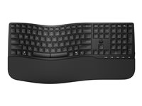 HP 685 - Tangentbord - dubbel läge, 3-zons layout, multi-enhet, 23 programmerbara knappar, OS auto-detektering, låg profil tangenthöjd - 100% - full size - trådlös - 2.4 GHz - svart - kampanj 8T6L9UT