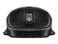 HP 515 - Mus - full size, ultrakraftig uppladdning - 5 knappar - trådlös - 2.4 GHz - trådlös USB-mottagare - svart 9C2F7AA