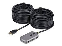 StarTech.com USB Extender Hub, 24m USB 2.0 Extension Cable with 4-Port USB Hub, Active/Bus Powered USB Repeater Cable, Optional 10W Power Supply Included - USB-A Hub w/ ESD Protection (U02442-USB-EXTENDER) - Hubb - 4 x USB 2.0 U02442-USB-EXTENDER