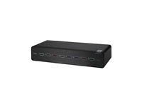Belkin Universal Secure Dual-Head - 2:a generationen - omkopplare för tangentbord/video/mus/ljud - 8 x KVM/ljud - 1 lokal användare - skrivbordsmodell - TAA-kompatibel F1DN208KVM-UN-4