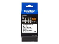 Brother HSe-211 - Svart på vitt - Rulle (0,58 cm x 1,5 m) 1 rulle (rullar) rör - för P-Touch PT-D800W, PT-E100VP, PT-E500VP, PT-E550WSP, PT-E550WVP, PT-H101TB, PT-H500 HSE211