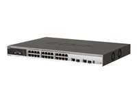 D-Link xStack DES-3528 - Switch - Administrerad - 24 x 10/100 + 2 x kombinations-Gigabit SFP + 2 x 10/100/1000 - skrivbordsmodell DES-3528