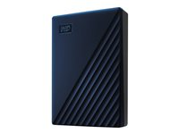 WD My Passport for Mac WDBA2F0050BBL - Hårddisk - krypterat - 5 TB - extern (portabel) - USB 3.2 Gen 1 - 256 bitars AES - midnattsblå WDBA2F0050BBL-WESN