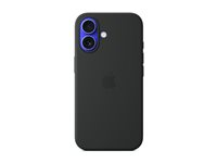 Apple - Baksidesskydd för mobiltelefon - MagSafe-kompatibilitet - silikon - svart - för iPhone 16 MYY13ZM/A