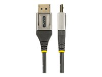 StarTech.com 3 m VESA-certifierad DisplayPort 1.4-kabel - 8K 60 Hz HDR10 - Ultra HD 4K 120 Hz-video - DP 1.4-kabel/-sladd - För skärmar/displayer - DisplayPort till DisplayPort-kabel - M/M - DisplayPort-kabel - DisplayPort (hane) till DisplayPort (hane) - DisplayPort 1.4 - 3 m - 4K120 Hz (3840 x 2160) stöd, 8K60 Hz (7680 x 4320) stöd, formpressad, passiv - svart, grå DP14VMM3M