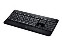 Logitech Wireless Illuminated Keyboard K800 - Tangentbord - bakgrundsbelyst - trådlös - 2.4 GHz - svensk 920-002386