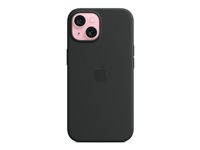 Apple - Baksidesskydd för mobiltelefon - MagSafe-kompatibilitet - silikon - svart - för iPhone 15 MXPD3ZM/A