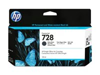 HP 728 - 130 ml - mattsvart - original - DesignJet - bläckpatron - för DesignJet T730, T830 3WX25A