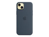 Apple - Baksidesskydd för mobiltelefon - MagSafe-kompatibilitet - silikon - stormblå - för iPhone 15 Plus MXQT3ZM/A