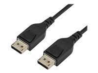StarTech.com 2 m VESA-certifierad DisplayPort 1.4-kabel - 8K 60 Hz HDR10 - Ultra HD 4K 120 Hz-video - DP 1.4-kabel/-sladd - För skärmar/displayer - DisplayPort till DisplayPort-kabel - M/M - DisplayPort-kabel - DisplayPort (hane) spärrad till DisplayPort (hane) spärrad - DisplayPort 1.4 - 2 m - stöd för 8K - svart - för P/N: CDP2DPHD, SV231QDPU34K, TB32DP14 DP14MM2M