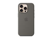 Apple - Baksidesskydd för mobiltelefon - MagSafe-kompatibilitet - silikon - stone grey - för iPhone 16 Pro MYYL3ZM/A