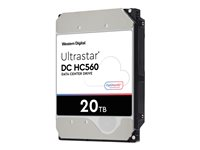 WD Ultrastar DC HC560 - Hårddisk - 20 TB - inbyggd - 3.5" - SATA 6Gb/s - 7200 rpm - buffert: 512 MB 0F38755