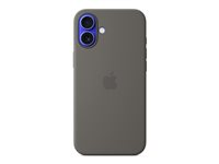 Apple - Baksidesskydd för mobiltelefon - MagSafe-kompatibilitet - silikon - stone grey - för iPhone 16 Plus MYYC3ZM/A