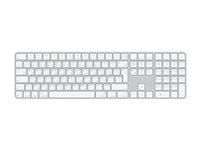 Apple Magic Keyboard with Touch ID and Numeric Keypad - Tangentbord - USB-C - trådlös - Bluetooth - QWERTY - arabiska/engelska - vita tangenter MXK73AB/A