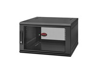 APC NetShelter WX AR106SH6 - Skåp - väggmontering - svart - 6U - 19" AR106SH6