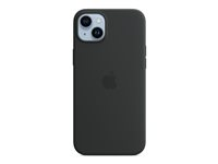 Apple - Baksidesskydd för mobiltelefon - MagSafe-kompatibilitet - silikon - midnatt - för iPhone 14 Plus MW4Y3ZM/A
