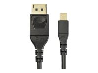 StarTech.com 2 m VESA-certifierad Mini DisplayPort till DisplayPort 1.4-kabel - 8K 60Hz HBR3 HDR - Super UHD mDP till DP 1.4-sladd - Tunn (34 AWG) Ultra HD 4K 120Hz - Bildskärms-/videokabel - DisplayPort-kabel - Mini DisplayPort (hane) spärrad till DisplayPort (hane) spärrad - DisplayPort 1.4 - 2 m - stöd för 8K - svart DP14MDPMM2MB