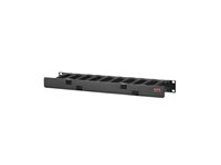 APC Horizontal Cable Manager Single-Sided with Cover - Kabelhållarsats för rack - svart - 1U - 19" - TAA-kompatibel - för P/N: SMTL2K2RM2UCL, SMTL2K2RM2UCLNC, SMTL3KRM2UCL, SMTL3KRM2UCLNC, SMX3000RMX93 AR8602A