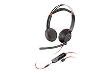 Poly Blackwire C5220 - Blackwire 5200 series - headset - på örat - kabelansluten - USB-C, 3,5 mm kontakt - svart - Certifierad för Microsoft-teams, Certifierad för Skype for Buisness, Cisco Jabber-certifierad, Avaya-certifierad 805H3A6