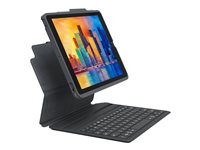 ZAGG Pro Keys - Tangentbord och foliefodral (löstagbart fodral) - bakgrundsbelyst - trådlös - Bluetooth - QWERTY - Nordisk 103410816