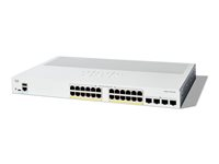 Cisco Catalyst 1300-24P-4X - Switch - L3 - Administrerad - 24 x 10/100/1000 (PoE+) + 4 x 10 Gigabit SFP+ - rackmonterbar - PoE+ (195 W) C1300-24P-4X