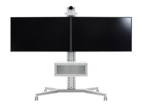SMS Flatscreen X FH M1455 - Ställ - för 2 LCD-bildskärmar/videokonferenssystem - vit, aluminium - skärmstorlek: 40"-46" - golvstående PD032010-P0