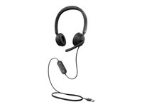 Microsoft Modern USB Headset for Business - Headset - på örat - kabelansluten - USB - svart - Certifierad för Microsoft-teams 6IG-00004