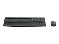 Logitech MK235 - Sats med tangentbord och mus - trådlös - 2.4 GHz - fransk 920-007907