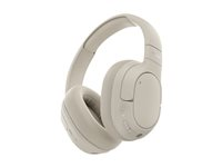 Belkin SoundForm Isolate - Hörlurar med mikrofon - fullstorlek - Bluetooth - trådlös, kabelansluten - aktiv brusradering - USB-C, 3,5 mm kontakt - ljudisolerande - sand AUD008HQSA