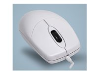 Active Key AK-PMJ1 - Mus - tvättbar - höger- och vänsterhänta - optisk - 2 knappar - kabelansluten - USB 2.0 - vit AK-PMJ1OW-UV-W