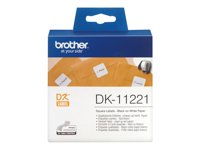 Brother DK-11221 - Svart på vitt - 23 x 23 mm 1000 etikett (er) etiketter - för Brother QL-1050, QL-500, QL-550, QL-560, QL-570, QL-650, QL-710, QL-720, QL-820 DK11221