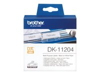 Brother DK-11204 - Svart på vitt - 17 x 54 mm 400 etikett (er) (1 rulle/rullar x 400 etiketter för flera ändamål - för Brother QL-1050, QL-500, QL-550, QL-560, QL-570, QL-650, QL-710, QL-720, QL-820 DK11204