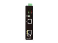 Eaton Tripp Lite Series Industrial Gigabit Ethernet PoE injector, 60W PoE++, 802.3bt, Midspan, -40C to +75C, IP30 housing, Dual 24~57VDC , DIN rail, 1 Port - Strömtillförsel (kan monteras på DIN-skena) - AC 100-240 V - 60 Watt - svart NPOEI-60W-1G