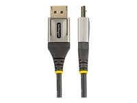 StarTech.com 2 m VESA-certifierad DisplayPort 1.4-kabel - 8K 60 Hz HDR10 - Ultra HD 4K 120 Hz-video - DP 1.4-kabel/-sladd - För skärmar/displayer - DisplayPort till DisplayPort-kabel - M/M - DisplayPort-kabel - DisplayPort (hane) till DisplayPort (hane) - DisplayPort 1.4 - 2 m - 4K120 Hz (3840 x 2160) stöd, 8K60 Hz (7680 x 4320) stöd, formpressad, passiv - svart, grå DP14VMM2M