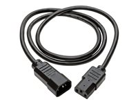Eaton Tripp Lite Series PDU Power Cord, C13 to C14 - 10A, 250V, 18 AWG, 4 ft. (1.22 m), Black - Förlängningskabel för ström - IEC 60320 C14 till power IEC 60320 C13 - AC 100-250 V - 10 A - 1.2 m - svart P004-004