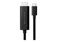 HyperDrive - Adapterkabel - 24 pin USB-C hane till HDMI hane - 2.5 m - svart - 4K60Hz stöd, stöd för DP Alt-läge HD6007BKGL