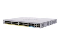 Cisco Business 350 Series CBS350-48NGP-4X - Switch - L3 - Administrerad - 40 x 10/100/1000 (PoE+) + 8 x 100/1000/2.5G/5G (PoE++) + 2 x combo 10 Gigabit SFP+/RJ-45 + 2 x 10 Gigabit SFP+ - rackmonterbar - PoE+ (740 W) CBS350-48NGP-4X-EU