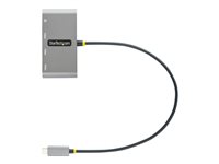 StarTech.com 3-Port USB-C Hub with Ethernet, 3x USB-A Ports, Gigabit Ethernet, USB 3.0 5Gbps, Bus-Powered, USB Type-C Hub w/ GbE and 1ft/30cm Long Cable, Portable USB-C to USB-A Laptop Hub - USB Expansion Hub (HB30C3A1GEA2) - Hubb - 3 x SuperSpeed USB 3.0 + 1 x 10/100/1000 - skrivbordsmodell HB30C3A1GEA2