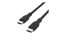 Belkin BoostCharge - USB-kabel - USB-C (hane) till USB-C (hane) - 2 m - svart - för Apple 10.9-inch iPad Air; Google Pixel 4a, 5, 6; Samsung Galaxy Note20, S21, S21 5G, S22 CAB014BT2MBK