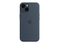 Apple - Baksidesskydd för mobiltelefon - MagSafe-kompatibilitet - silikon - stormblå - för iPhone 14 MW5T3ZM/A