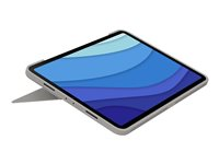 Logitech Combo Touch - Tangentbord och foliefodral - med pekdyna - bakgrundsbelyst - Apple Smart connector - QWERTY - spansk - sand - för Apple 11-inch iPad Pro (1:a generation, 2a generation, 3:e generationen) 920-010169