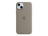 Apple - Baksidesskydd för mobiltelefon - MagSafe-kompatibilitet - silikon - lera - för iPhone 15 Plus MXQU3ZM/A