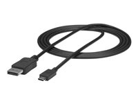 StarTech.com 6ft/1.8m USB C to DisplayPort 1.2 Cable 4K 60Hz, USB-C to DisplayPort Adapter Cable HBR2, USB Type-C DP Alt Mode to DP Monitor Video Cable, Works with Thunderbolt 3, Black - USB-C Male to DP Male - DisplayPort-kabel - USB-C (hane) till DisplayPort (hane) - Displayport 1.2/Thunderbolt 3 - 1.8 m - 4K60Hz (3840 x 2160) stöd - svart - för P/N: TB33A1C, TB3DK2DPPD, TB3DK2DPPDUE, TB3DK2DPW, TB3DK2DPWUE, TB3DKDPMAW, TB3DKDPMAWUE CDP2DPMM6B