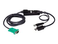 Eaton Tripp Lite Series VGA to DisplayPort and USB-A Adapter Cable Kit for Tripp Lite B020-U and B022-U KVM, 6 ft. (1.8m) - Adapterkabel - USB, DisplayPort (hane) till HD-15 (VGA) (hane) - DisplayPort 1.1 - 1.8 m - stöd för 1080p - svart P778-006-DP