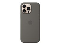 Apple - Baksidesskydd för mobiltelefon - MagSafe-kompatibilitet - silikon - stone grey - för iPhone 16 Pro Max MYYV3ZM/A