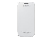 Samsung Flip Cover EF-FI919B - Vikbart fodral för mobiltelefon - vit - för Galaxy S4 Mini EF-FI919BWEGWW