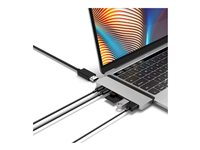 HyperDrive Duo 7-in-2 Hub - Dockningsstation - USB-C x 2 - HDMI HD28C-SILVER