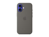 Apple - Baksidesskydd för mobiltelefon - MagSafe-kompatibilitet - silikon - stone grey - för iPhone 16 MYY33ZM/A